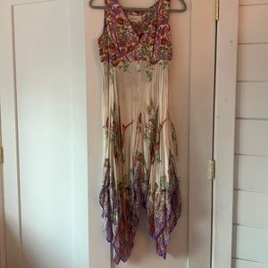 Anthropologie bird of paradise handkerchief dress size 8